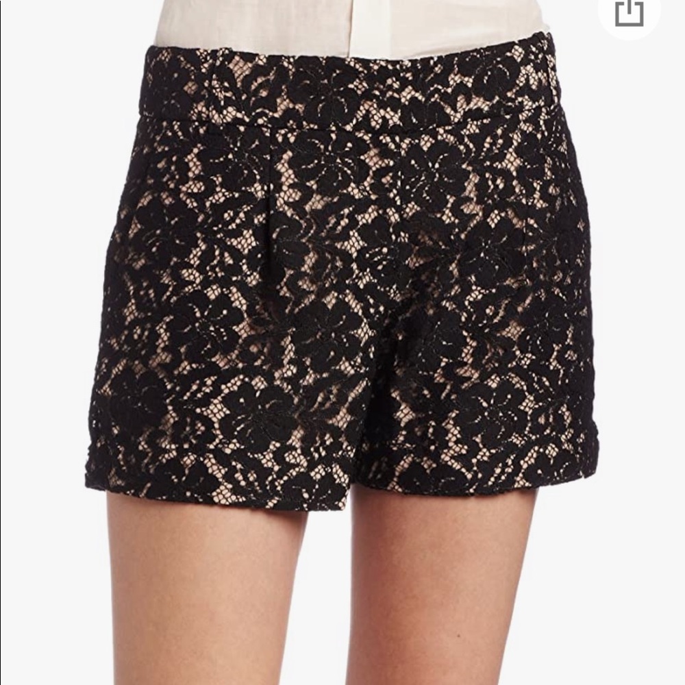 BCBGMaxAzria Pia Mid Rise Lace Shorts